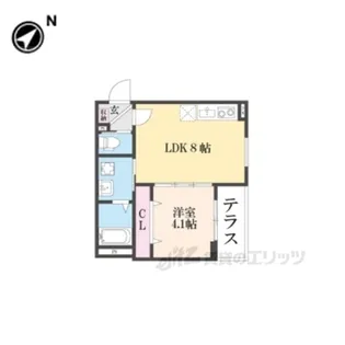 LIX京都桂川【1階】の間取り