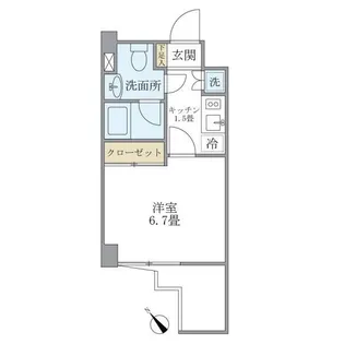 KDXレジデンス門前仲町【6階】の間取り