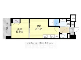 ウィスタリアレジデンス博多【3階】の間取り