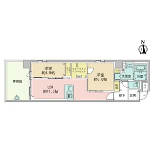 (仮称)デュオフラッツ四条油小路【1階】の間取り
