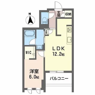 コンフォーザ虎丸【1階】の間取り