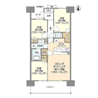 アクラス【9階】の間取り