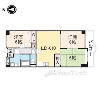 センターロイヤル【7階】の間取り