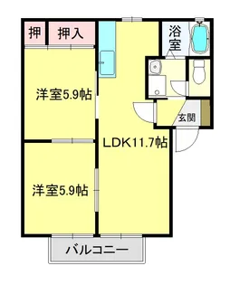 ディアス神宮【1階】の間取り