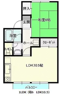 パルム弐番館【1階】の間取り