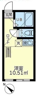 ユナイト日の出ゴルゴンゾーラ【1階】の間取り