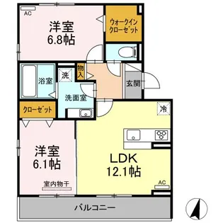 アート旭【1階】の間取り