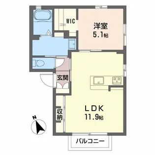 ディアスK-I【1階】の間取り