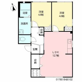 ドルチェ B棟【1階】の間取り