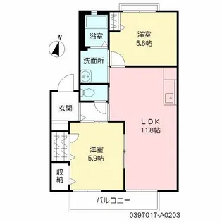 アンシャンテ【2階】の間取り