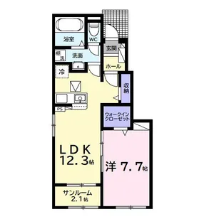 アイリス【1階】の間取り