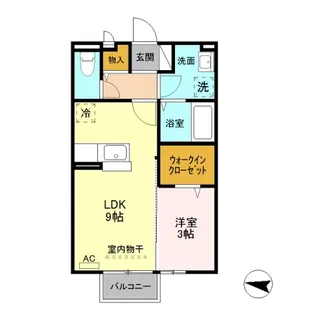 スタイリッシュリバー【1階】の間取り