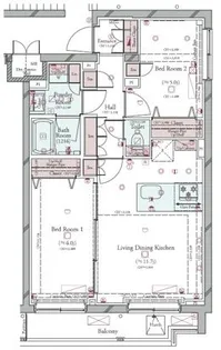 コンシェリア目黒本町 THE RESIDENCE【3階】の間取り