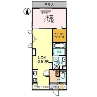 セントラル ポー A【1階】の間取り