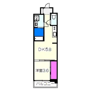 SOAR堺綾之町【7階】の間取り