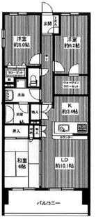 日神パレステージ本厚木リバースクエア【9階】の間取り