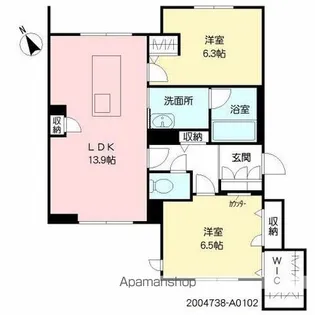 シャーメゾン錦【1階】の間取り