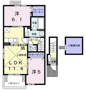 プランドールA【2階】の間取り
