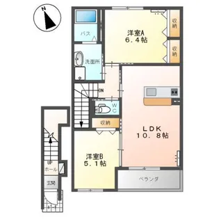 フランボワーズ【2階】の間取り