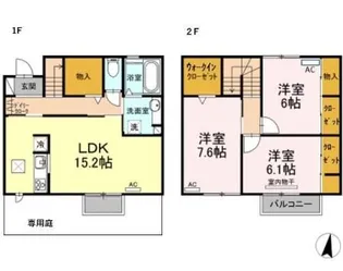 ヴェルジェ B【2階】の間取り