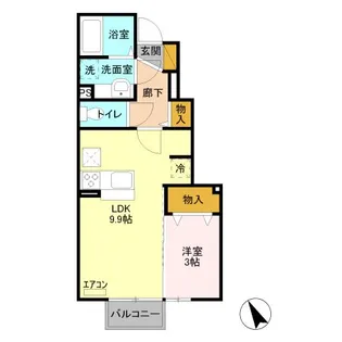 レモングラス釜井 A【1階】の間取り