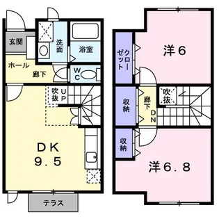ヴェール・シュマンII【1階】の間取り