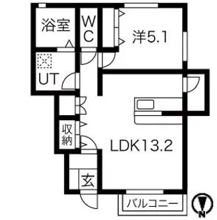 ボナール【1階】の間取り