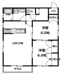 シェソワ【1階】の間取り