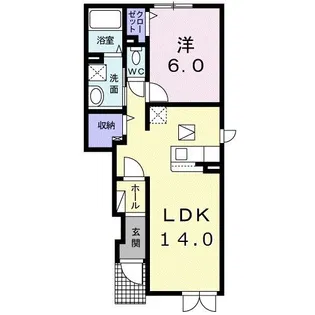 スカイブライト【1階】の間取り