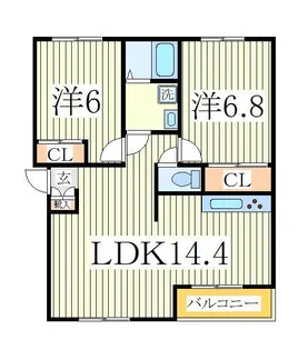 シャトーメゾンA【2階】の間取り