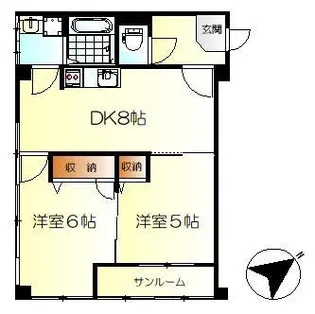 N東中央【3階】の間取り