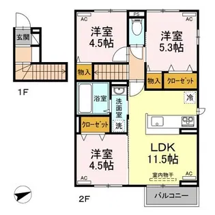 レオン【2階】の間取り