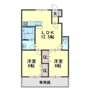プレミアムハイツ土山【1階】の間取り