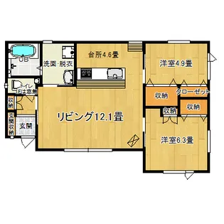 プランドールB【1階】の間取り
