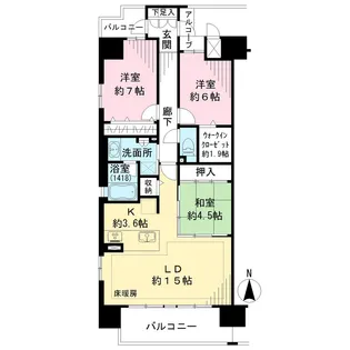 アルファステイツ高崎駅東【14階】の間取り