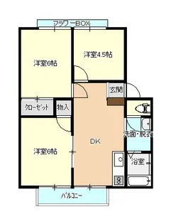 ラフォーレ小郡【1階】の間取り