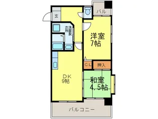 セレーヴル博多南【7階】の間取り