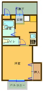 サンライズコーポ【2階】の間取り