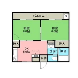 内野マンション 2号棟【1階】の間取り