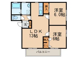 シュトラーレンB棟【2階】の間取り
