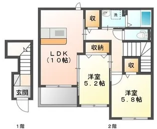 グランフォンテーヌ【2階】の間取り