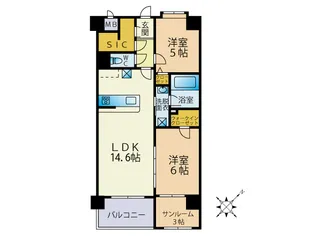 Y・M FLAT matoba【4階】の間取り