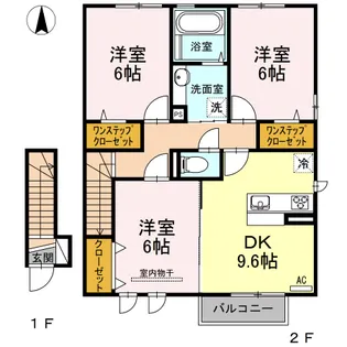 クレール・ド・リュンヌ【2階】の間取り