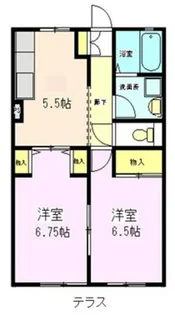グリーンパレス斎藤分【1階】の間取り