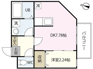 MOVE庚午北壱番館【3階】の間取り