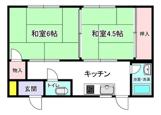 みどり荘【1階】の間取り