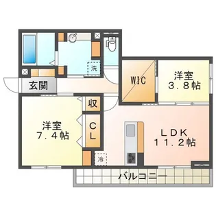 ディーシャンブル 南丸之内D【3階】の間取り