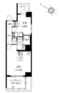 AKUA北品川【5階】の間取り