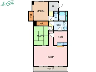 ハイタウンソレイユ【3階】の間取り