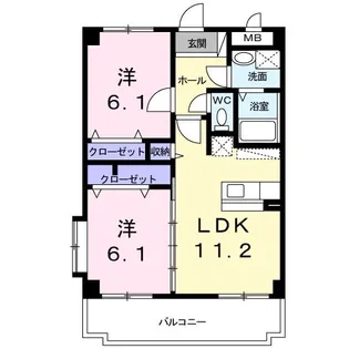 アルバガーデン【4階】の間取り